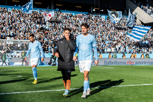 Malmö FFs Moustafa Zeidan och Stefano Vecchia