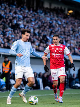 Malmö FFs Stefano Vecchia och Kalmars Romario Pereira