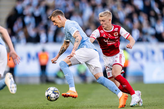 Malmö FFs Søren Rieks och Kalmars Carl Gustafsson
