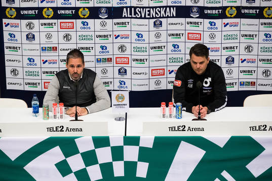 Hammarbys tränare Marti Cifuentes och Degerfors tränare