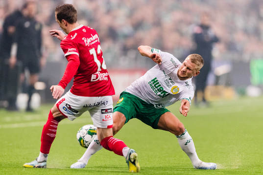 Degerfors Erik Lindell och Hammarbys Simon Strand
