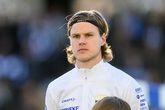 IFK Göteborgs Gustaf Norlin vid lineup innan