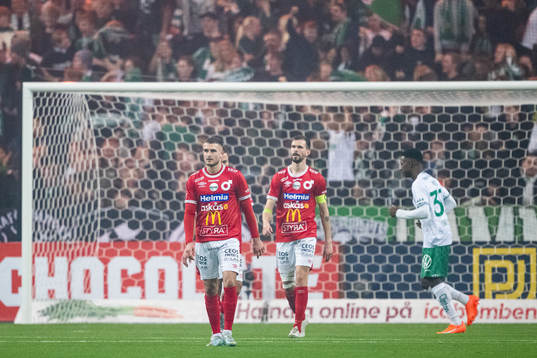 Degerfors Christos Gravius och Sebastian Ohlsson deppar