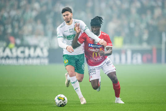Hammarbys Edvin Kurtulus och Degerfors Fortune Akpan Bassey