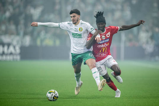 Hammarbys Edvin Kurtulus och Degerfors Fortune Akpan Bassey