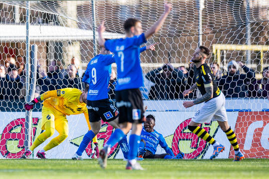 Halmstads Thomas Boakye gör 1-0