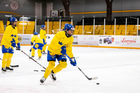 Hanna Olsson of Sweden at a practice session