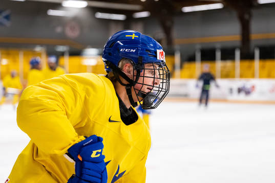 Josefine Holmgren of Sweden at a practice session