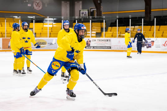 Josefine Holmgren of Sweden at a practice session
