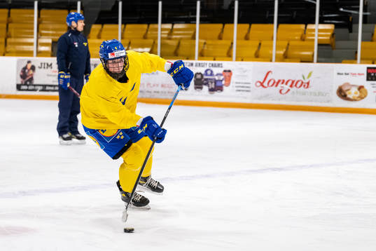 Linnéa Andersson of Sweden at a practice session