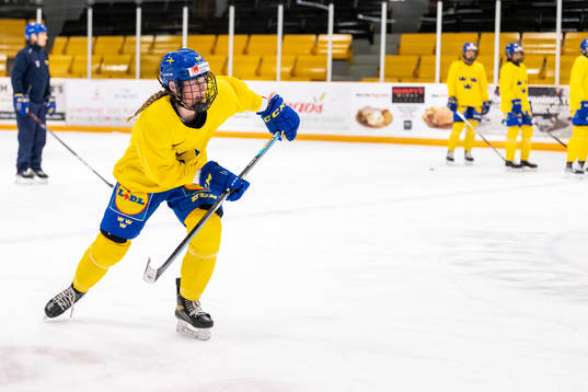 Linnéa Andersson of Sweden at a practice session
