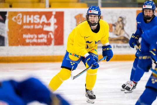 Linnéa Andersson of Sweden at a practice session
