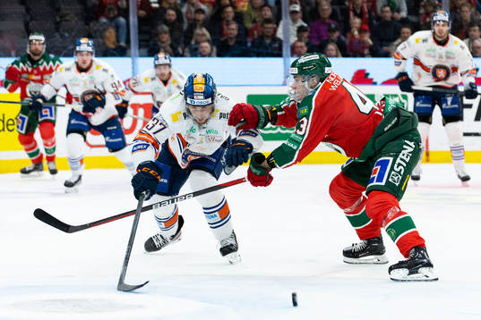 Växjös Glenn Gustafsson och Frölundas Tom Nilsson