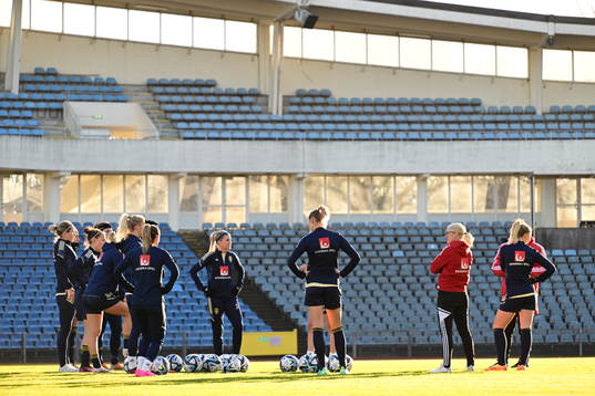 Players of the Swedish women's national football team