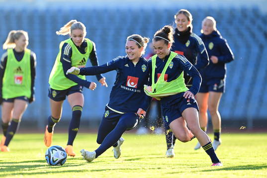 Swedens Jennifer Falk and Julia Zigiotti Olme of the
