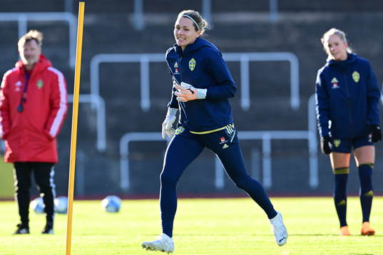 Swedens Jennifer Falk of the Swedish women's national