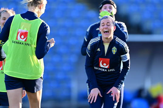 Swedens Olivia Schough of the Swedish women's national
