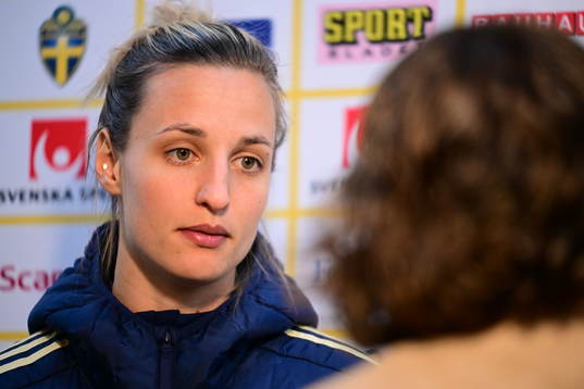 Swedens Nathalie Björn of the Swedish women's national