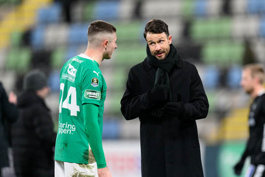Jönköpings Södras Marko Nikolic och tränare Andres