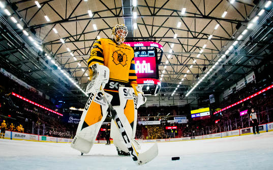 Skellefteås målvakt Linus Söderström deppar