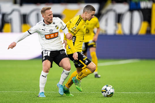 Häckens Mikkel Rygaard Jensen och Elfsborgs Andre Ibsen