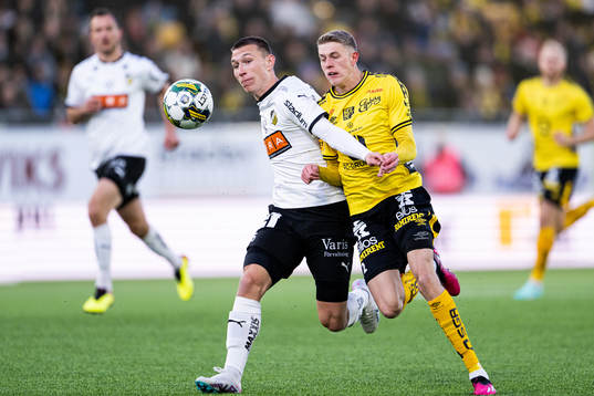 Häckens Kristoffer Lund Hansen och Elfsborgs Alexander
