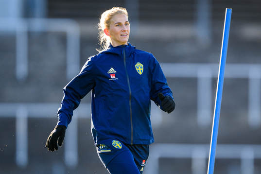 Sofia Jakobsson of the Swedish women's national football