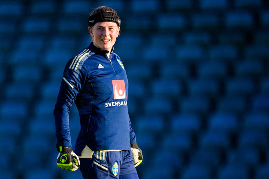 Goalkeeper Tove Enblom of the Swedish women's national