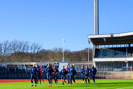 Players of the Swedish women's national football team at a