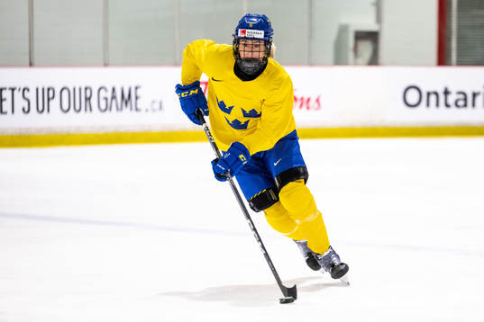 Josefine Holmgren of Sweden at a practice session