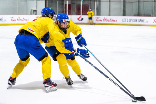 Linnéa Andersson of Sweden at a practice session