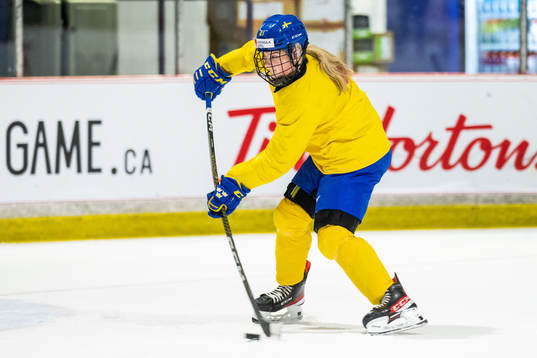 Lova Blom of Sweden at a practice session