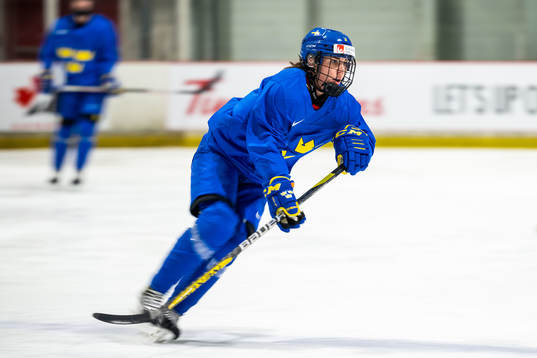 Anna Kjellbin of Sweden at a practice session