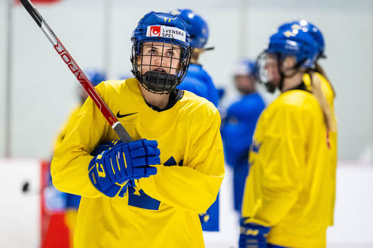Sofie Lundin of Sweden at a practice session