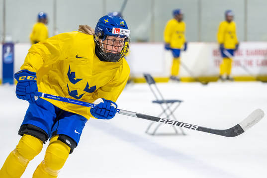 Hanna Olsson of Sweden at a practice session