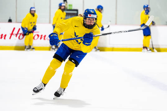 Hanna Olsson of Sweden at a practice session