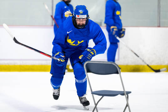 Olivia Carlsson of Sweden at a practice session