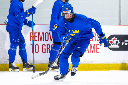 Sara Hjalmarsson of Sweden at a practice session