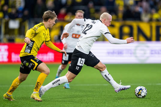 Elfsborgs Jeppe Møldrup Okkels och Häckens Valgeir