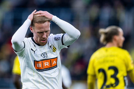 Häckens Mikkel Rygaard Jensen deppar