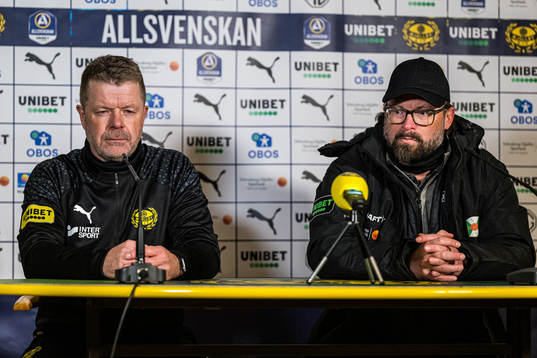 Mjällbys tränare Anders Torstensson och Varbergs