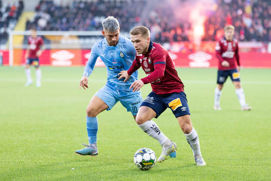 AFC Eskilstunas David Marcelo Palomino och Örgrytes Hampus