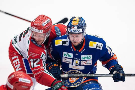 Frölundas Max Friberg och Växjös Joel Kellman