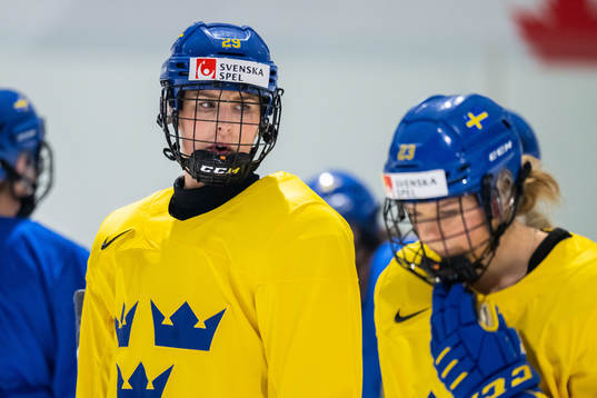 Olivia Carlsson of Sweden at a practice session