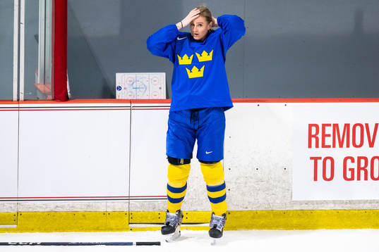 Josefine Holmgren of Sweden at a practice session
