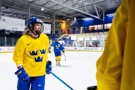 Linnéa Andersson of Sweden at a practice session
