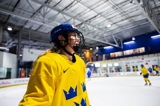 Linnéa Andersson of Sweden at a practice session