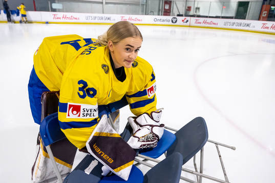 Goaltender Emma Söderberg of the Swedish women's national