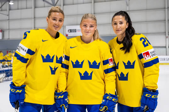 Josefine Holmgren, Lova Blom and Fanny Rask of the Swedish