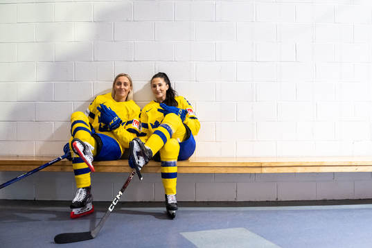 Hanna Olsson and Fanny Rask of the Swedish women's national